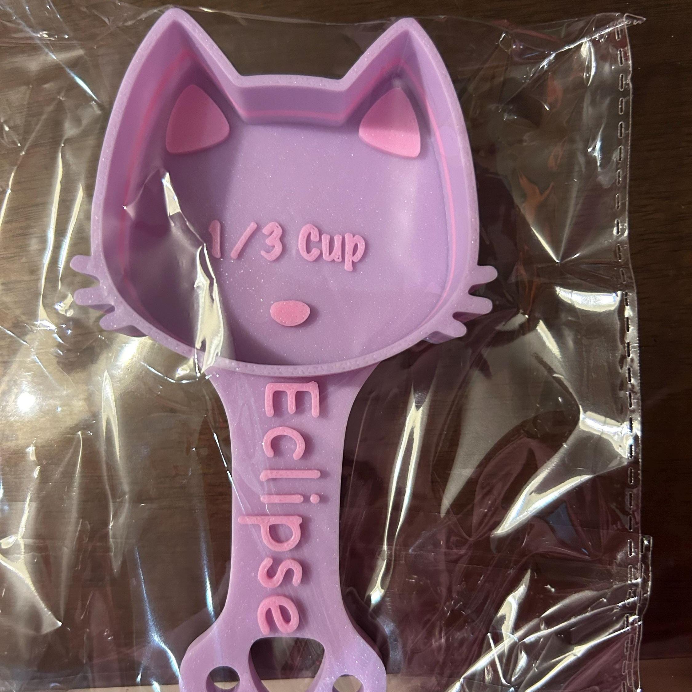 Personalized 3D Printed Measuring Cat Food Scoop | BKPet371