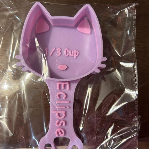 Personalized 3D Printed Measuring Cat Food Scoop | BKPet371