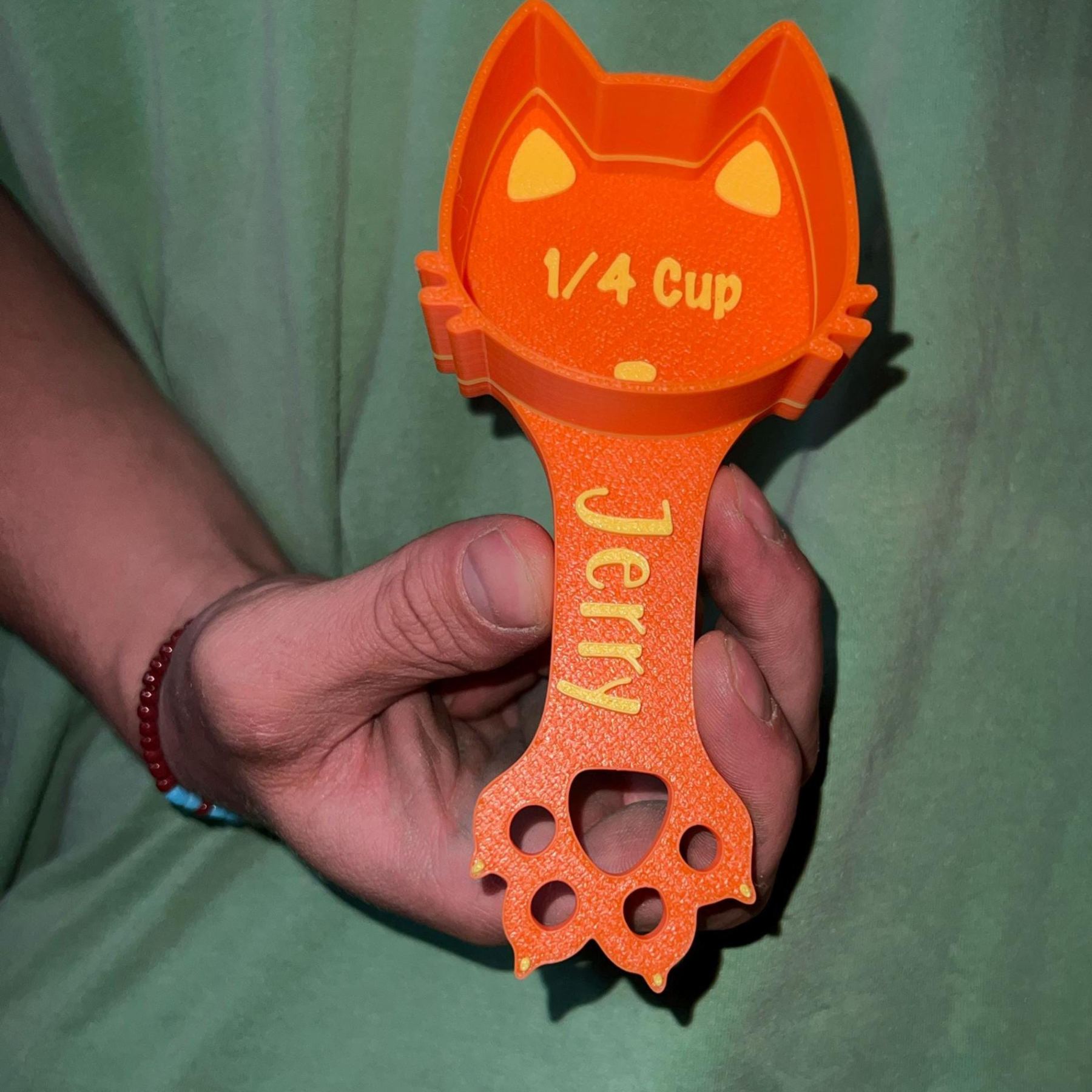 Personalized 3D Printed Measuring Cat Food Scoop | BKPet371