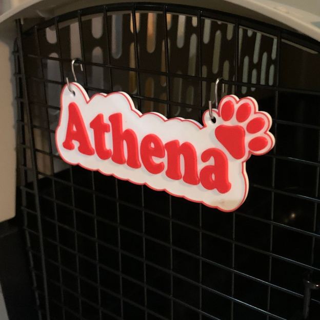 Personalized 3D Printed Dog Name Crate Sign | BKPet373