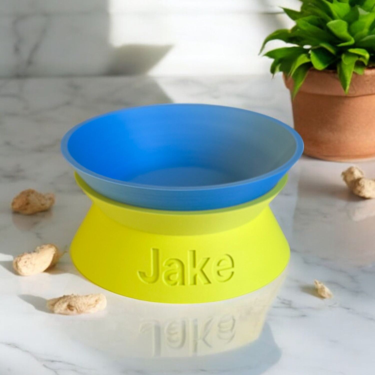 Personalized Detachable Engraved Elevated Pet Bowl | BKPet375