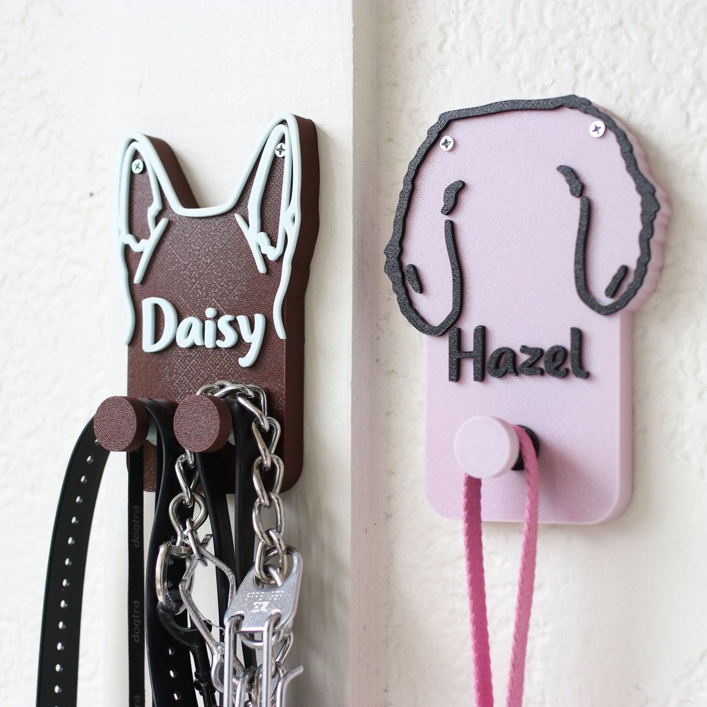 Personalized Leash & Collar Hanger Dog Leash Hanger for Wall | BKPet402