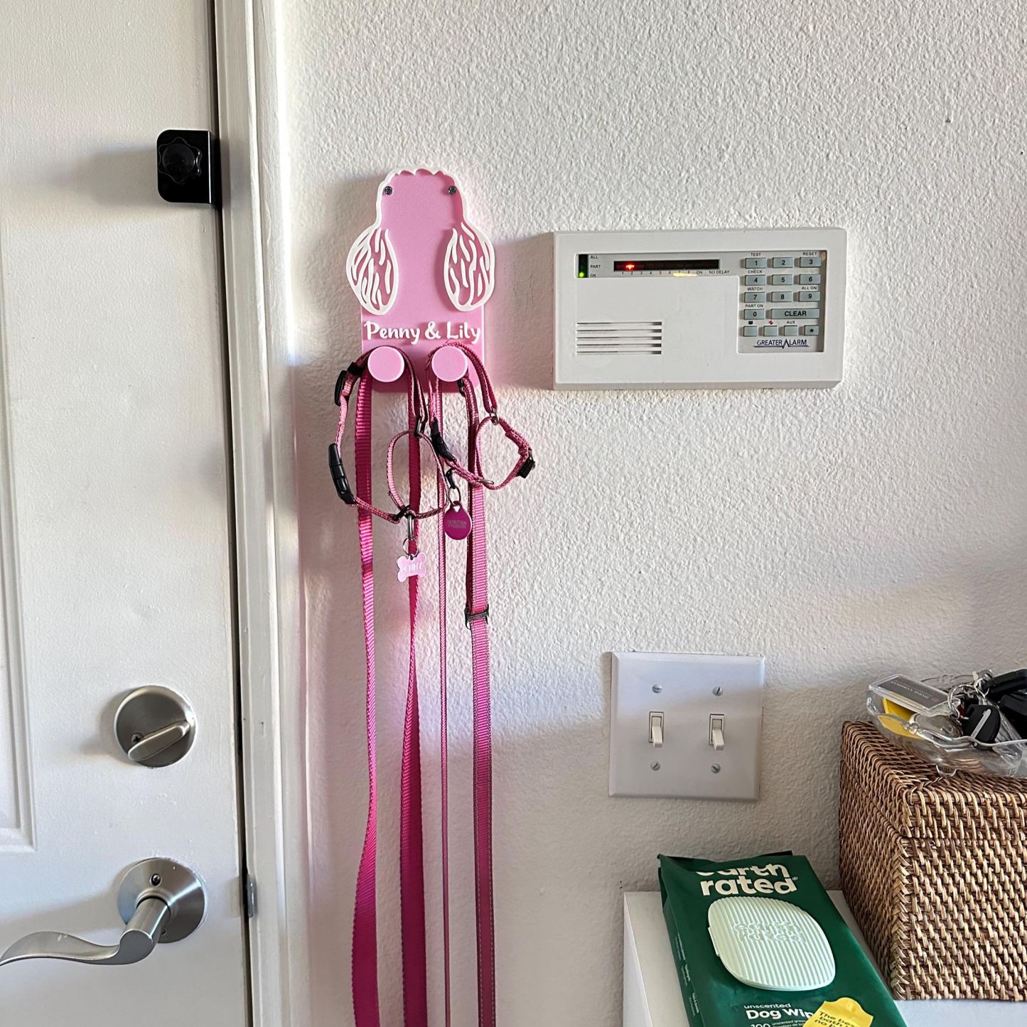 Personalized Leash & Collar Hanger Dog Leash Hanger for Wall | BKPet402