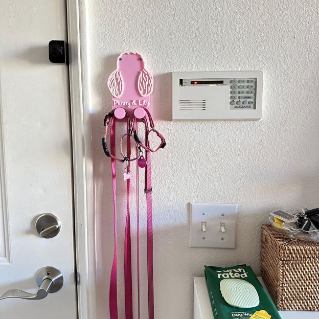 Personalized Leash & Collar Hanger Dog Leash Hanger for Wall | BKPet402