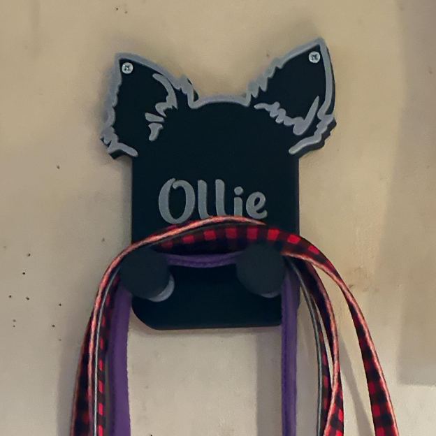 Personalized Leash & Collar Hanger Dog Leash Hanger for Wall | BKPet402