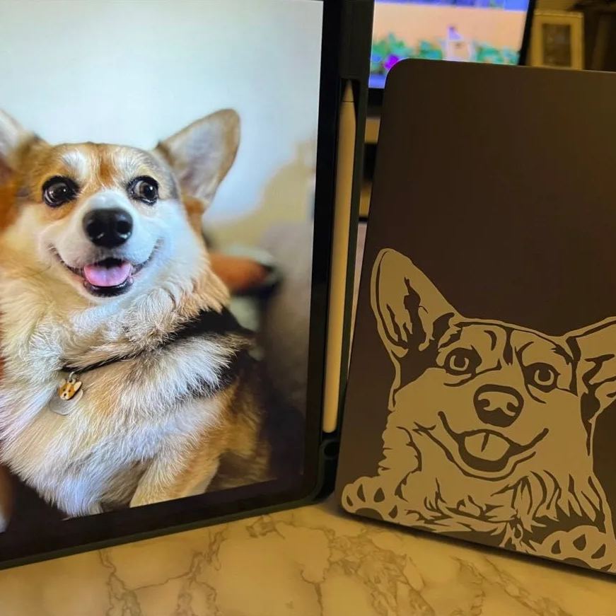 Personalized Adorable Pet Portrait Vinyl Decal | BKPet422