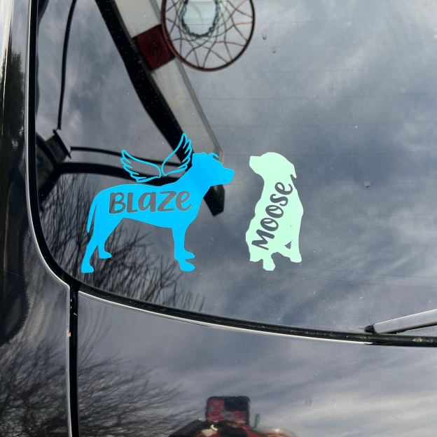 Personalized Pet Silhouette Decal Sticker | BKPet423