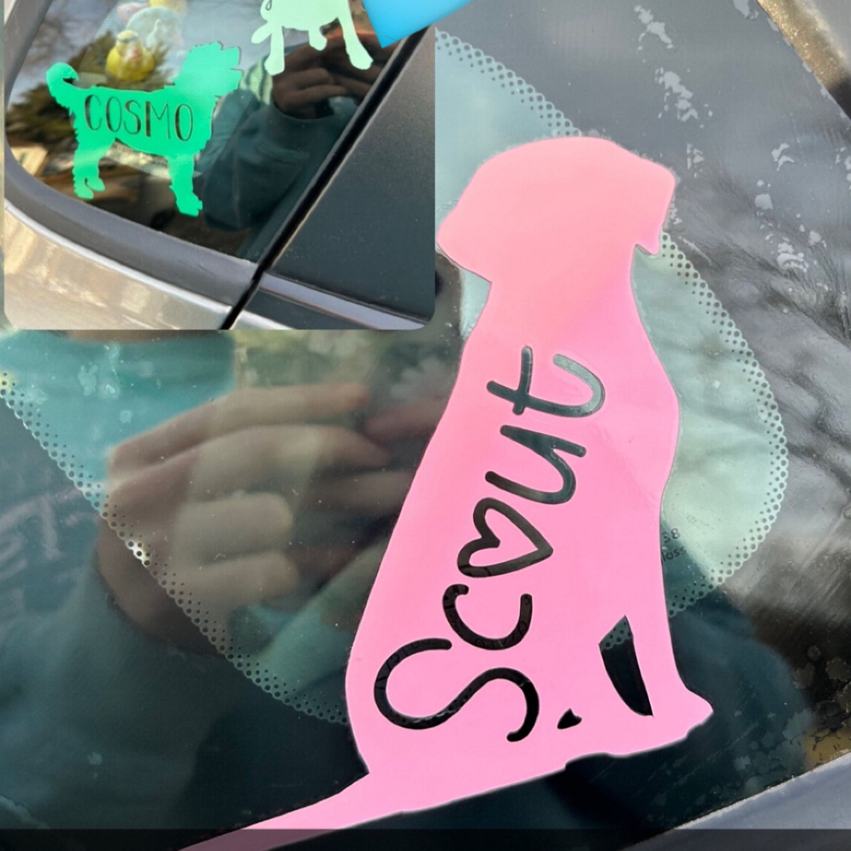 Personalized Pet Silhouette Decal Sticker | BKPet423