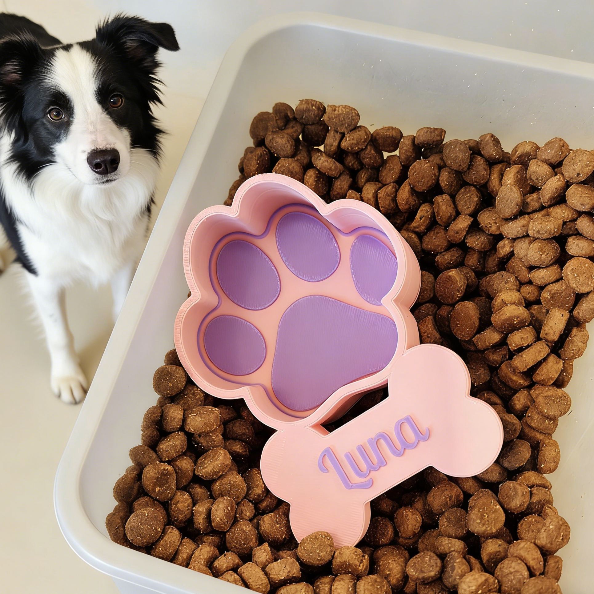 Personalized 3D Printed Pet Measuring Food Scoop Cup | BKPet438