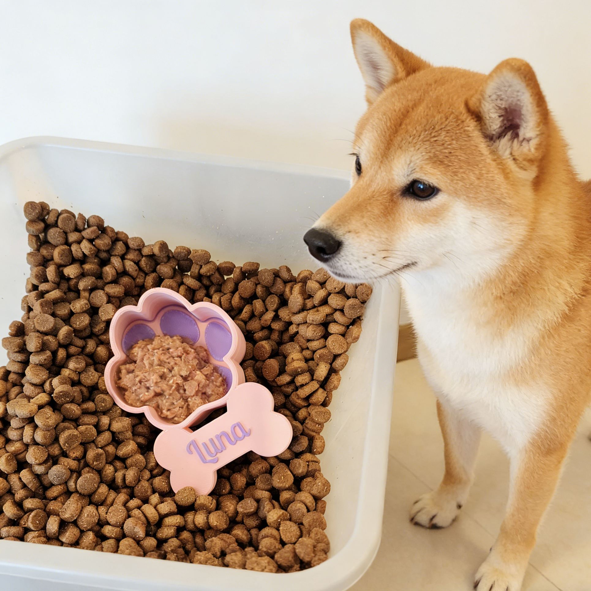 Personalized 3D Printed Pet Measuring Food Scoop Cup | BKPet438