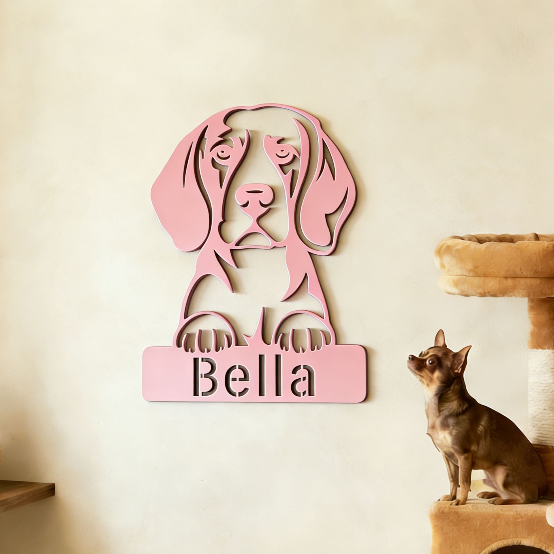 Personalized Dog Breed Wall Art Sign Cage Decor | BKPet451
