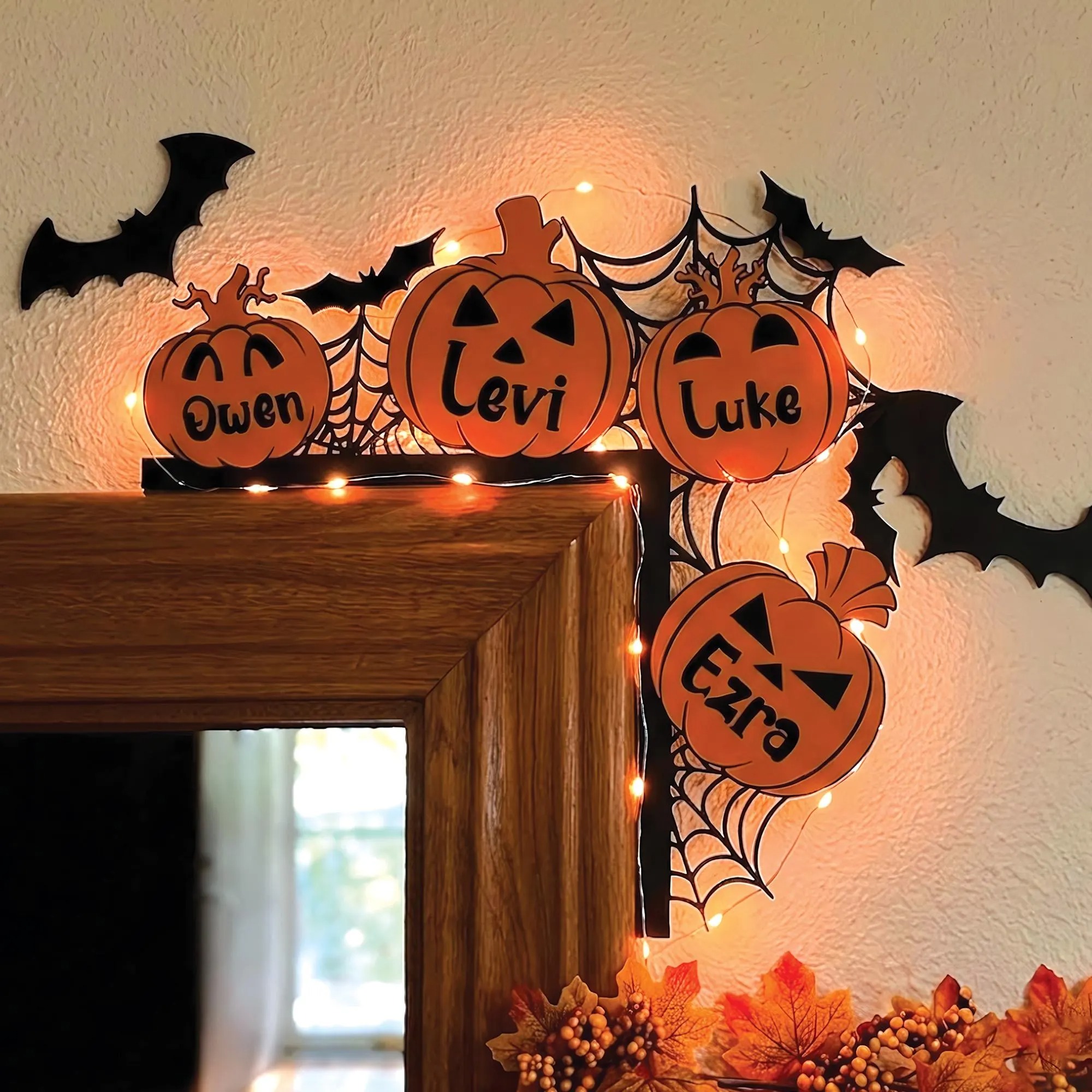 Personalized Halloween Door Corner Decoration Family Name Sign | MNHalloween13