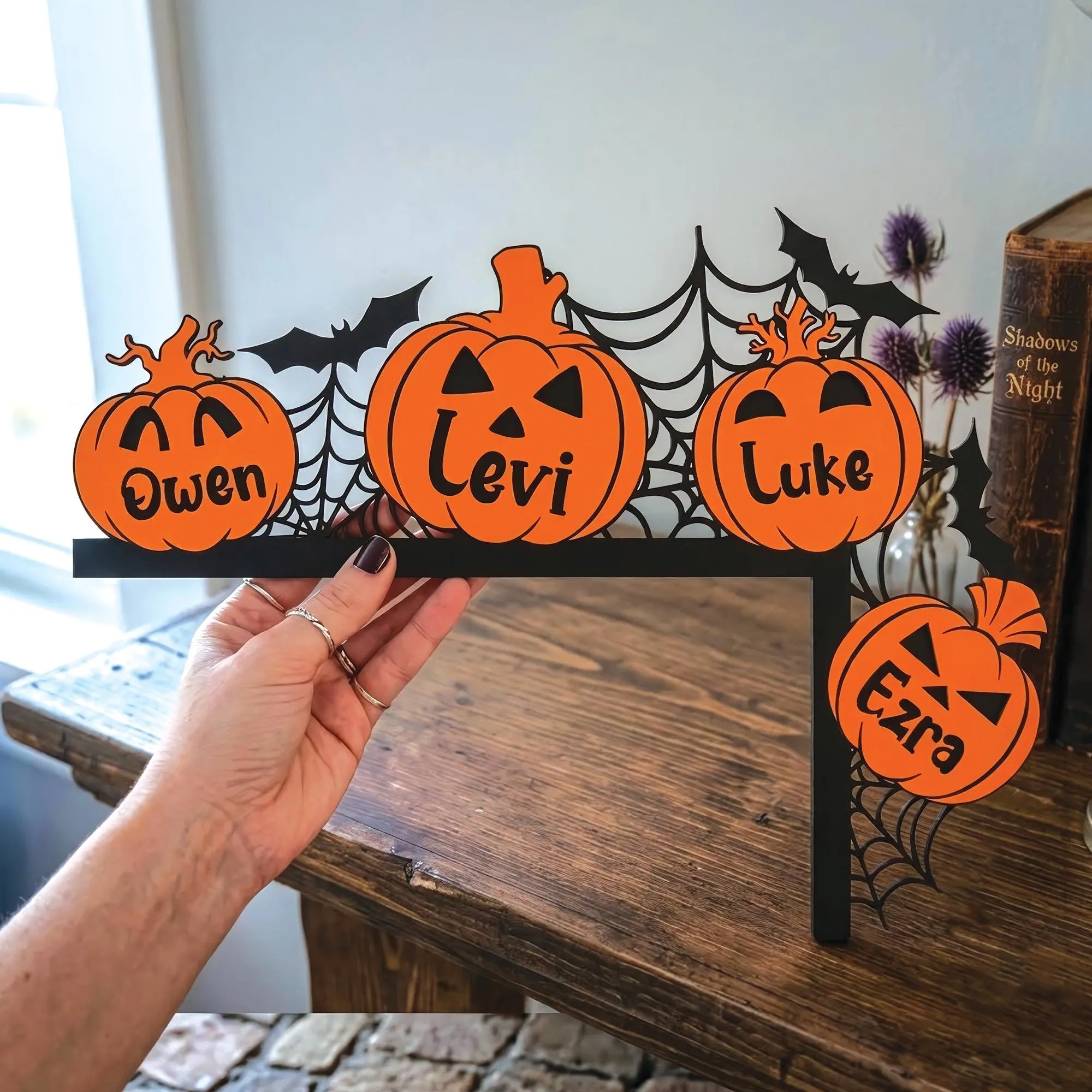 Personalized Halloween Door Corner Decoration Family Name Sign | MNHalloween13