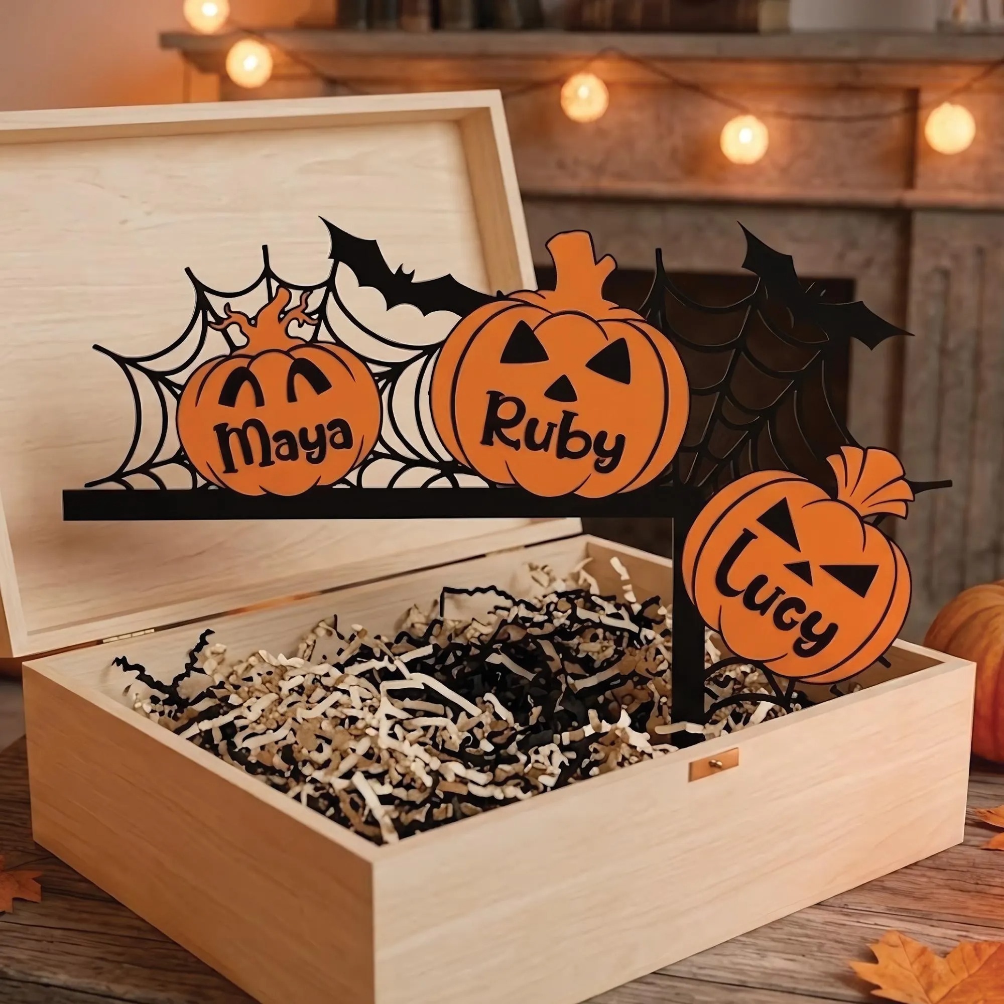 Personalized Halloween Door Corner Decoration Family Name Sign | MNHalloween13