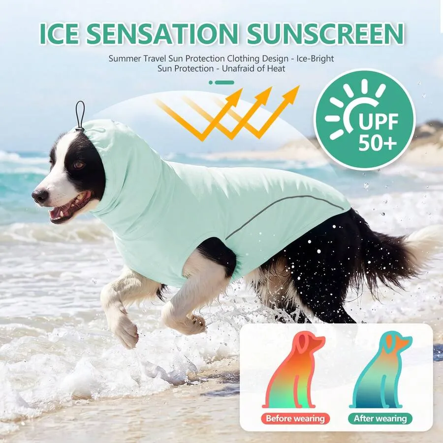 Personalized Ice Cooling Sun Protection Dog Vest With Neck Scarf | MNCloth240