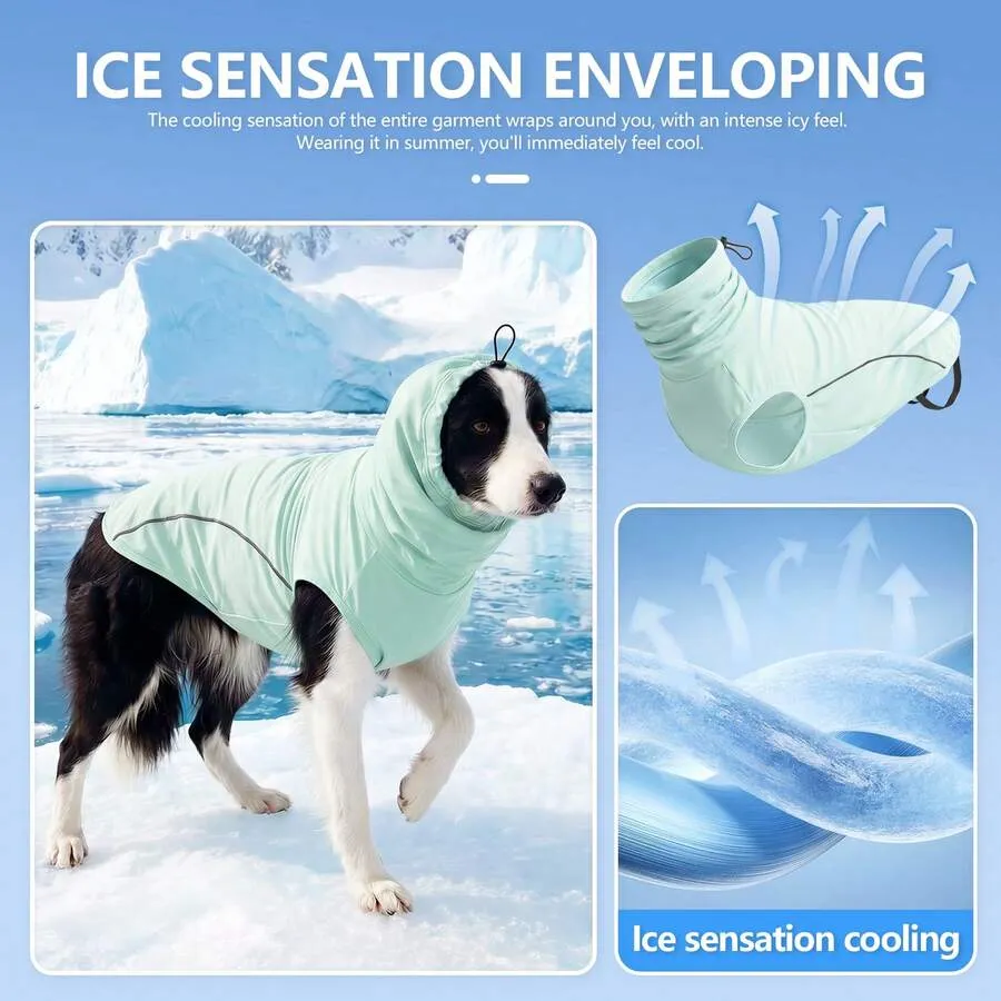Personalized Ice Cooling Sun Protection Dog Vest With Neck Scarf | MNCloth240