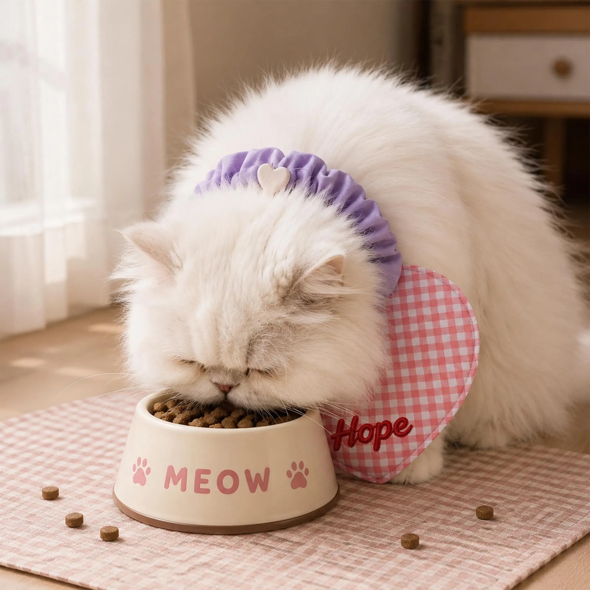 Personalized Embroidered Heart-Shaped Pet Bib Bandana | MNAccs102