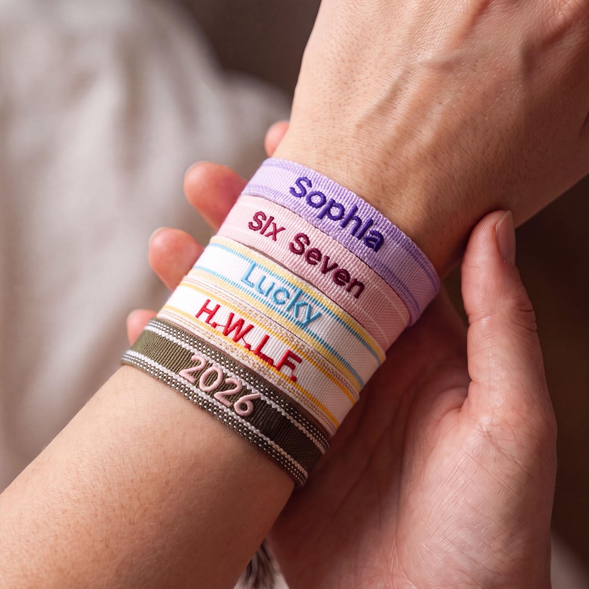 Personalized Embroidered Wristband Party Keepsake For Any Occasion  | MNGift01