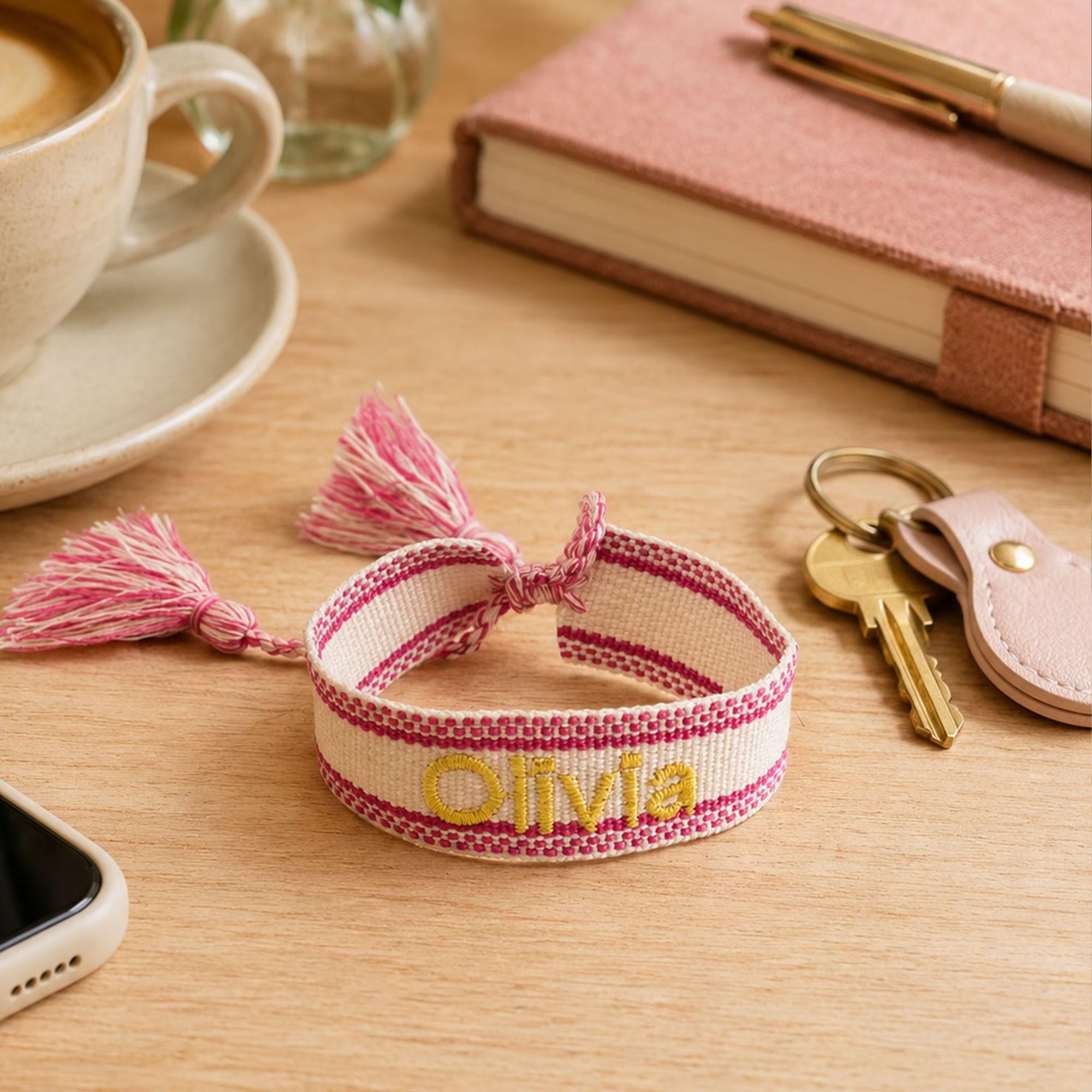 Personalized Embroidered Wristband Party Keepsake For Any Occasion  | MNGift01