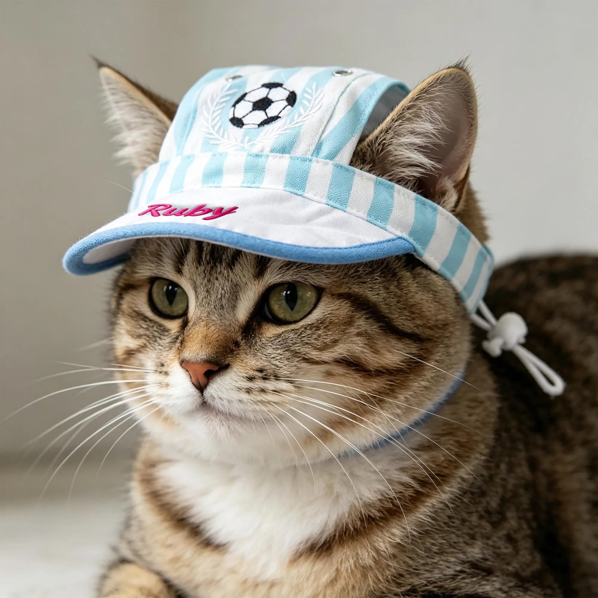 Personalized Embroidery Football Pet Hat with Ear Holes | MNAccs100
