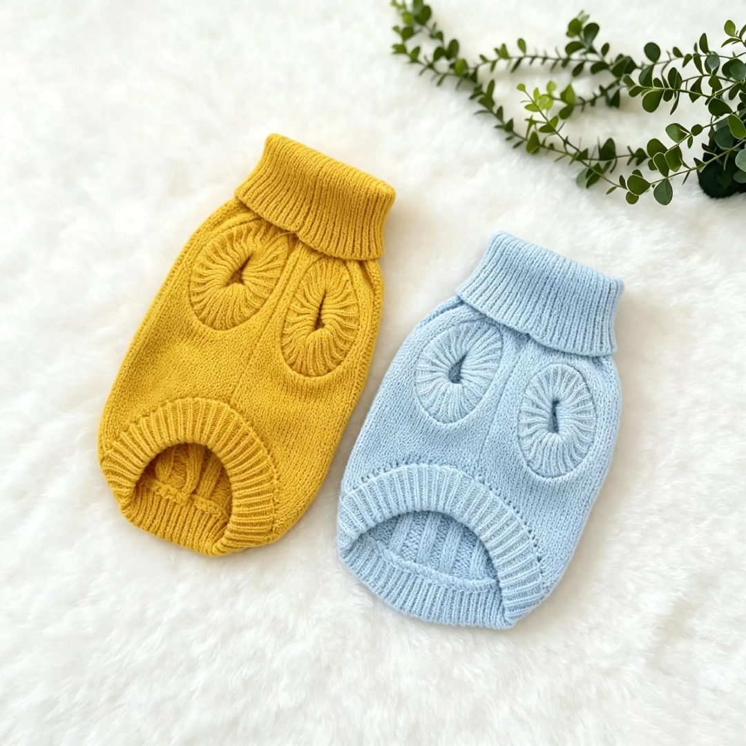 Personalized Embroidered Chunky Knit Dog Sweater | MNCloth246