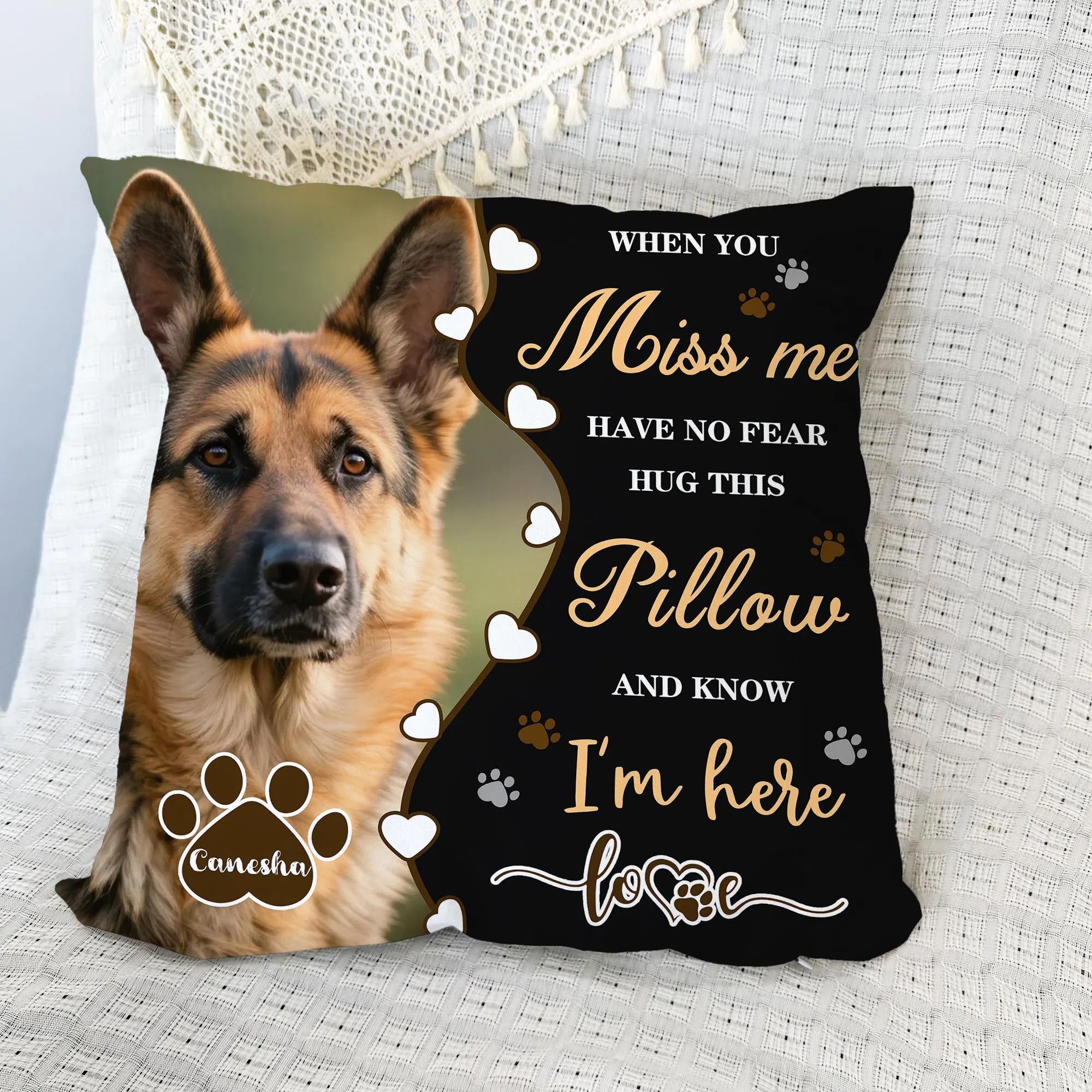 Personalised Pet Loss Gift Memorial Cushion | MNMemo22