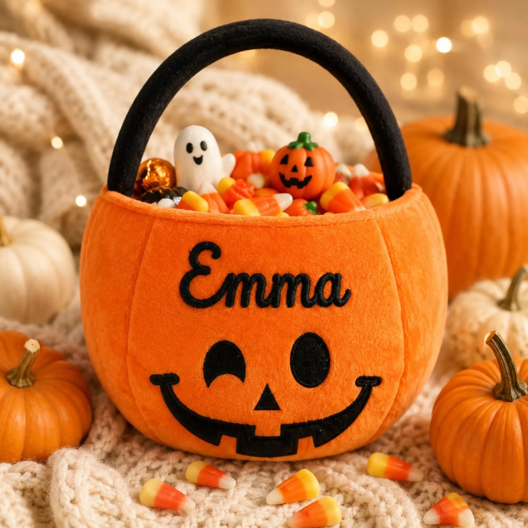 Personalized Embroidery Halloween Candy Bag For Kids | MNHalloween03