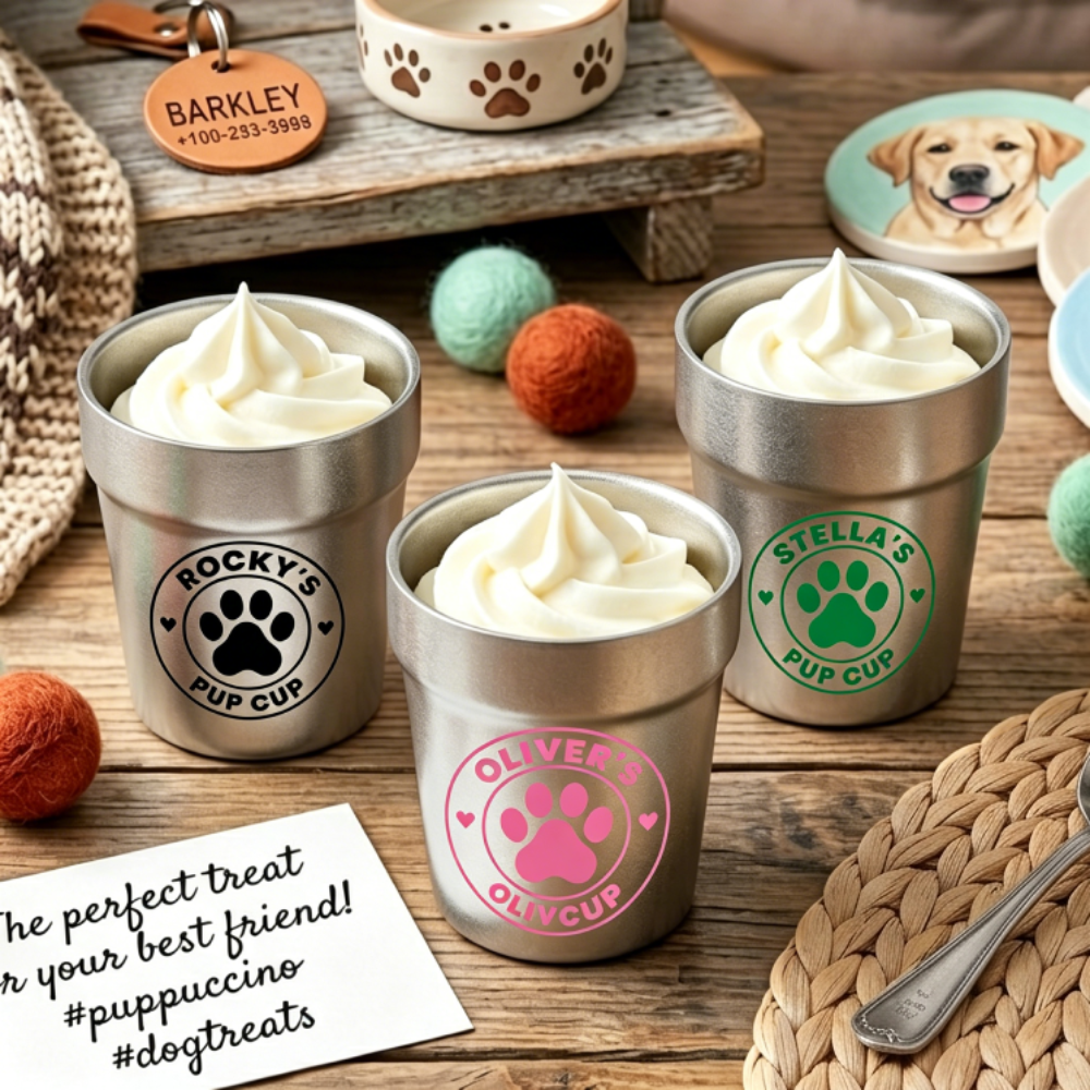 Personalized Stainless Steel Dog Treat Cup Mug | MNFeed45
