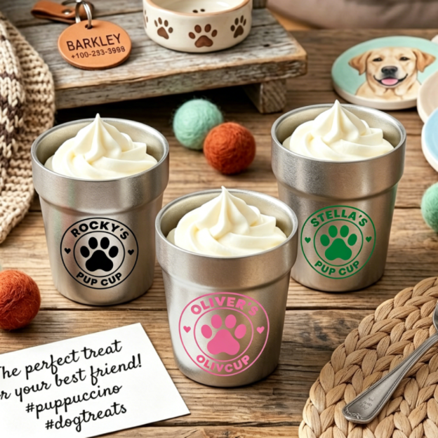 Personalized Stainless Steel Dog Treat Cup Mug | MNFeed45
