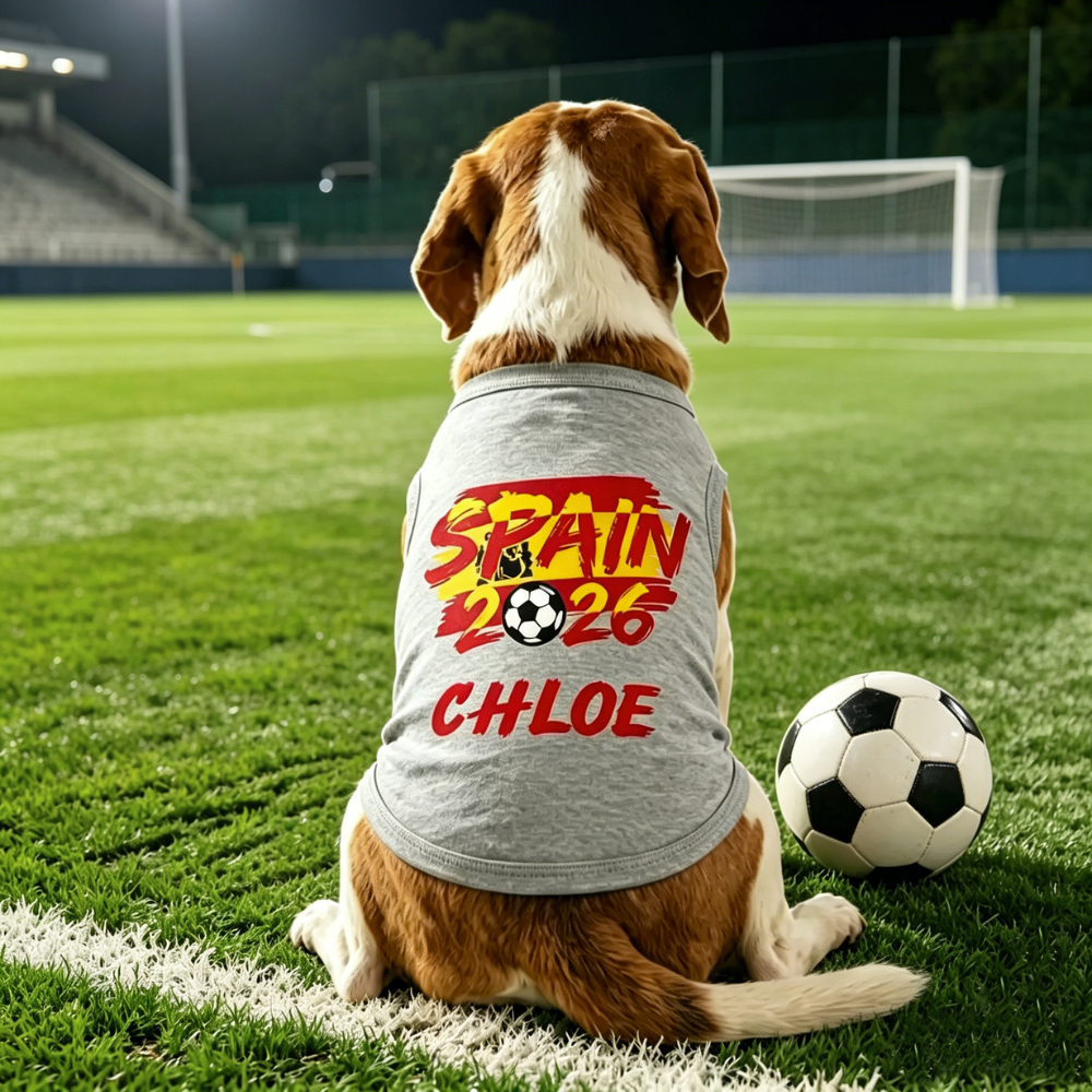 Personalized Dog Soccer 2026 Flat Dog Tank Top | MNCloth213
