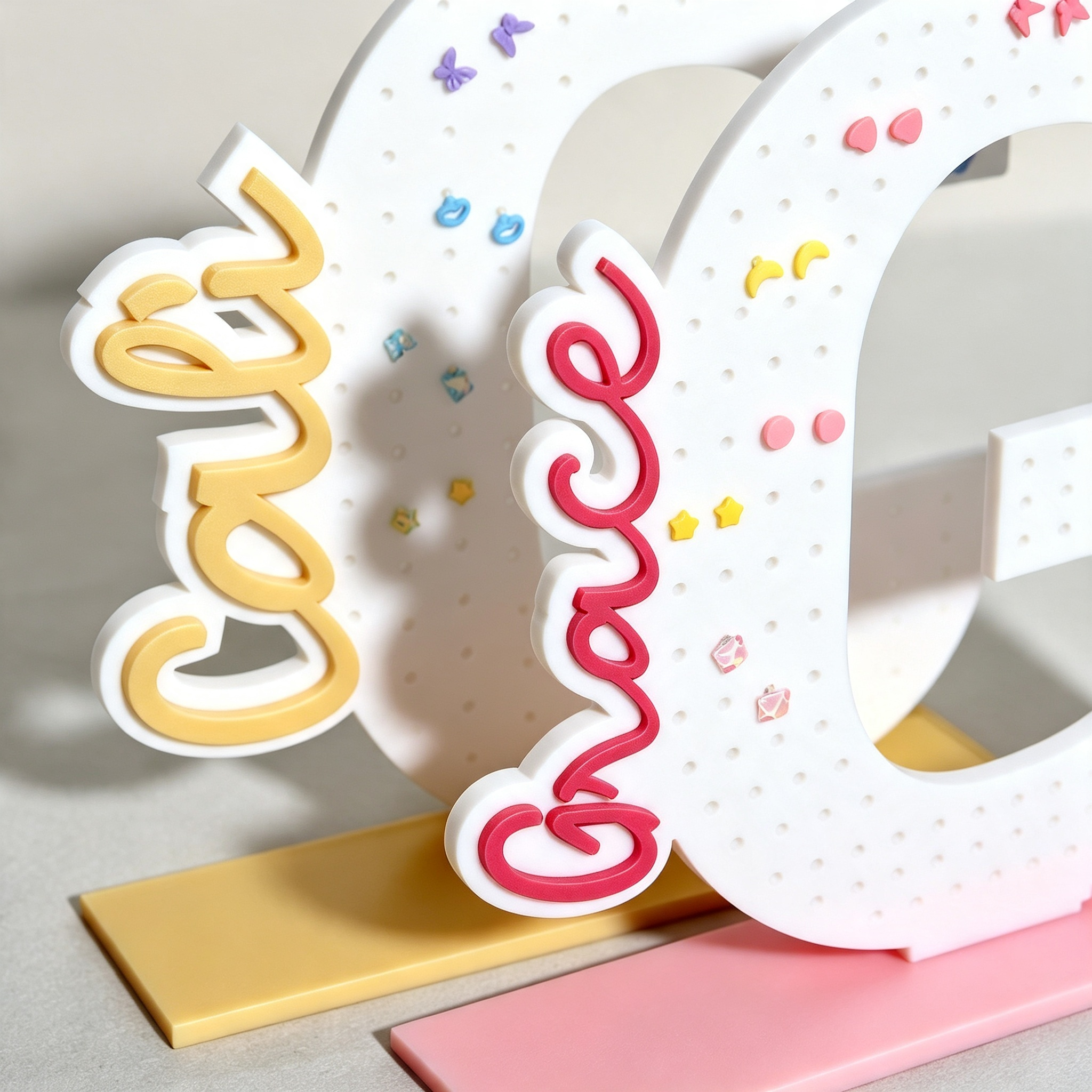 Personalized 3D Printed Name Letters Earring Holder | MNGift25