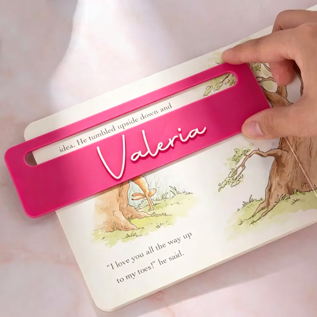 Personalized 3D Printed Reading Aid With Name For Beginning Readers | MNGift27