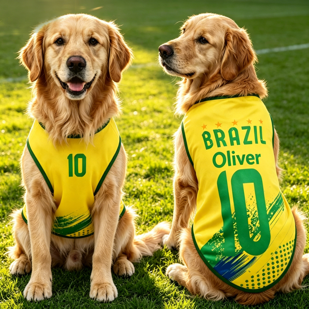Personalized Dog & Cat Soccer Fan Sporty Vest | MNCloth217