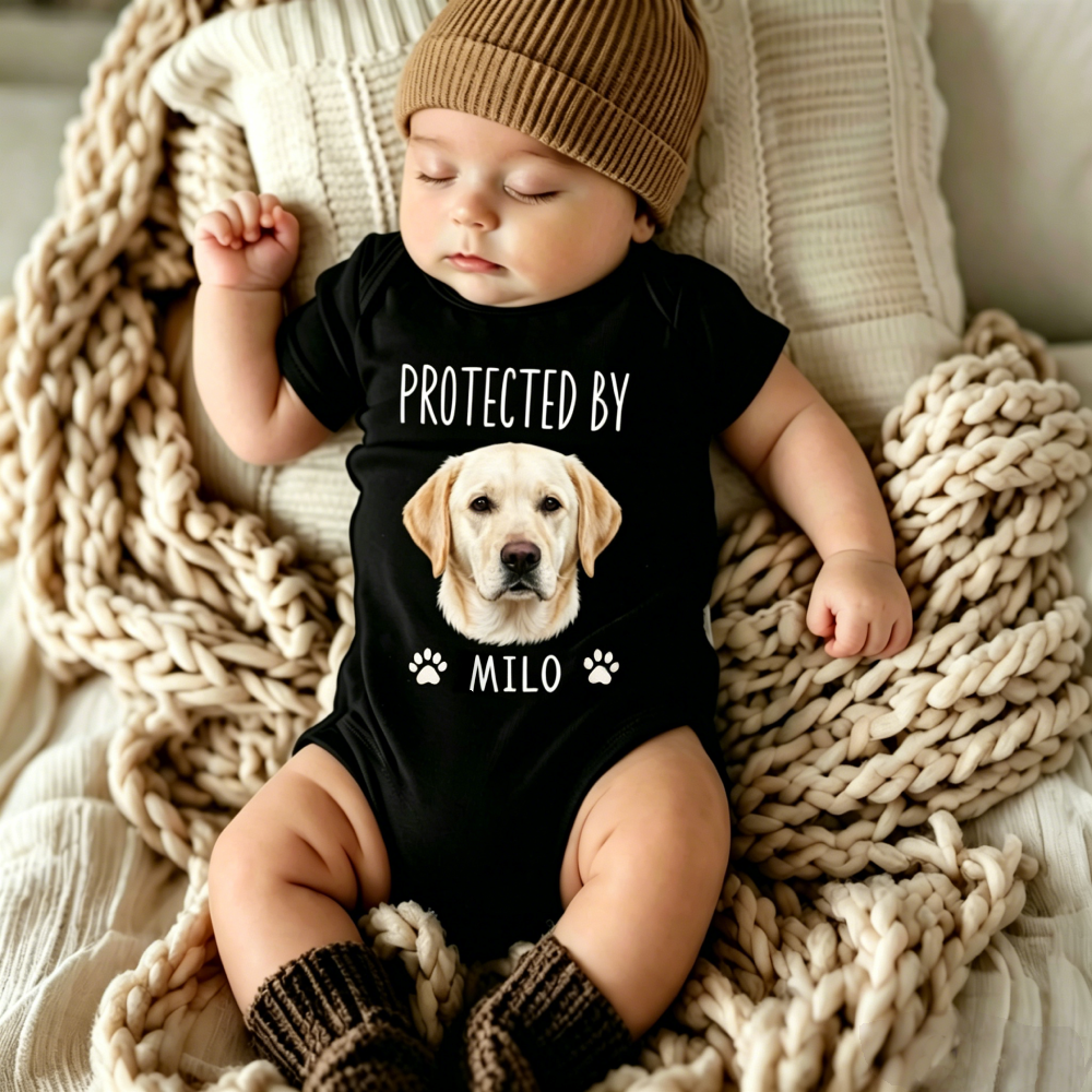 Personalized Baby Protected By Pets Shirt | MNBaby03