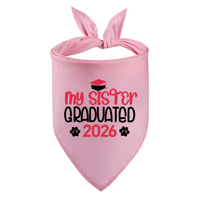 Personalized Embroidered Graduation My Mom/Dad Graduated Dog Bandana | MNAccs83