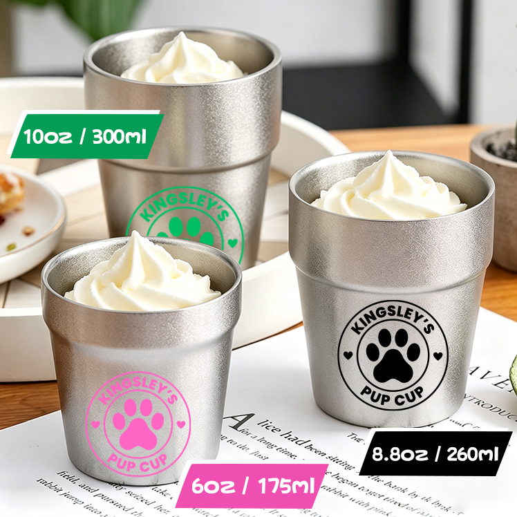 Personalized Stainless Steel Dog Treat Cup Mug | MNFeed45