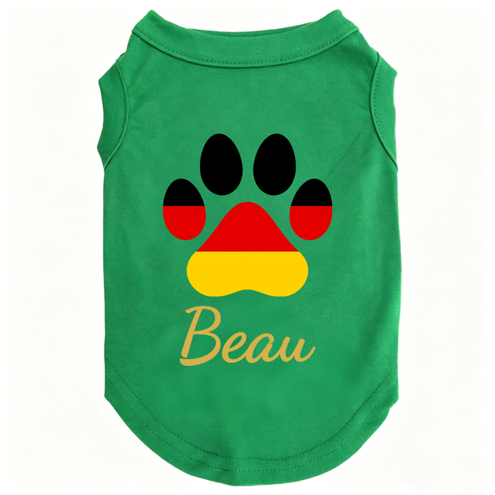 Personalized Name & Flag Dog Tank Top | MNCloth211