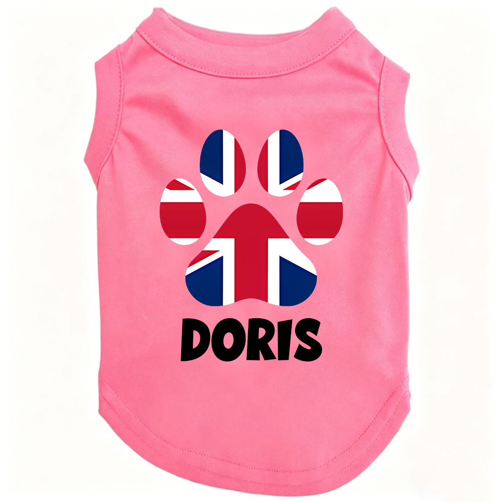 Personalized Name & Flag Dog Tank Top | MNCloth211