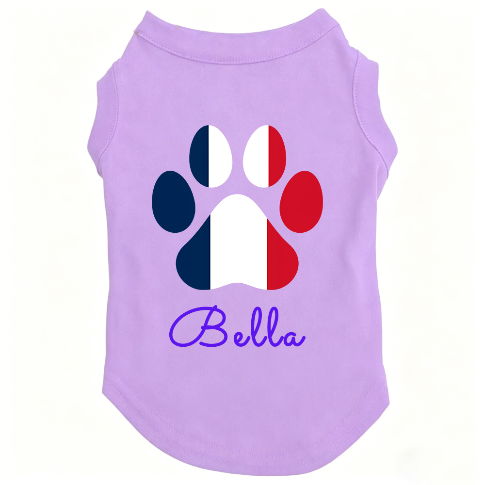 Personalized Name & Flag Dog Tank Top | MNCloth211