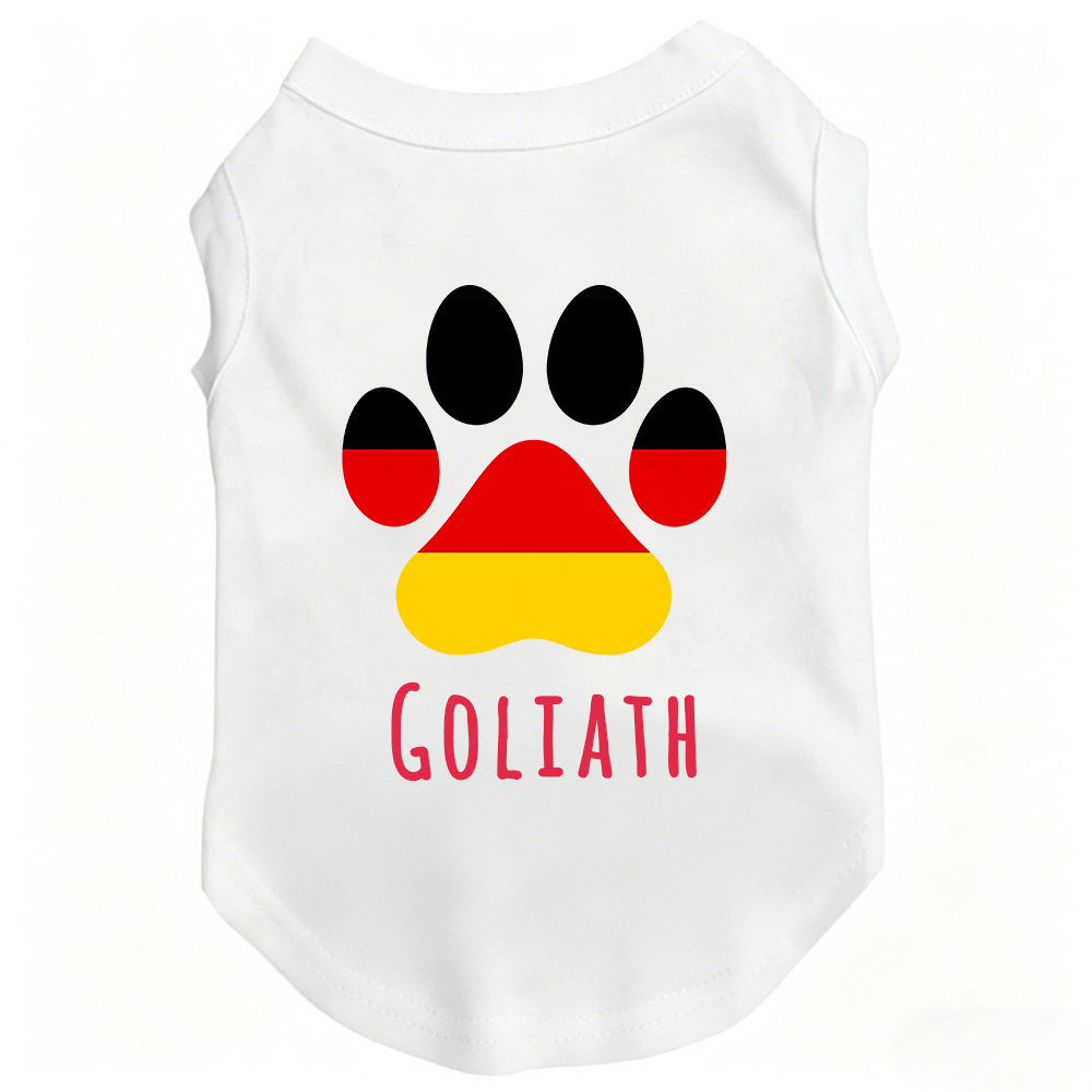 Personalized Name & Flag Dog Tank Top | MNCloth211
