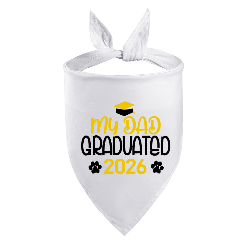 Personalized Embroidered Graduation My Mom/Dad Graduated Dog Bandana | MNAccs83