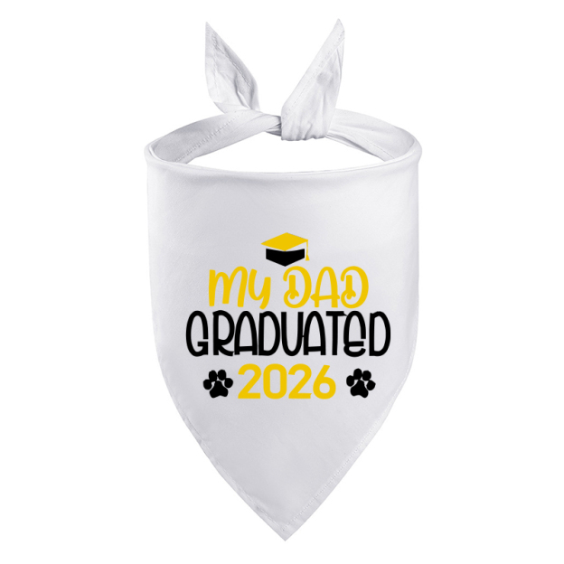 Personalized Embroidered Graduation My Mom/Dad Graduated Dog Bandana | MNAccs83