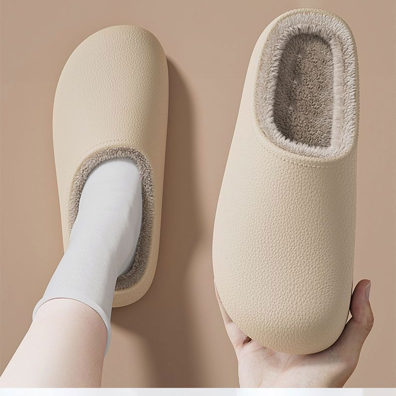 Winter Slippers Womens Warm Home Shoes with Suede Mute Sole Women's House Slippers, Outerwear