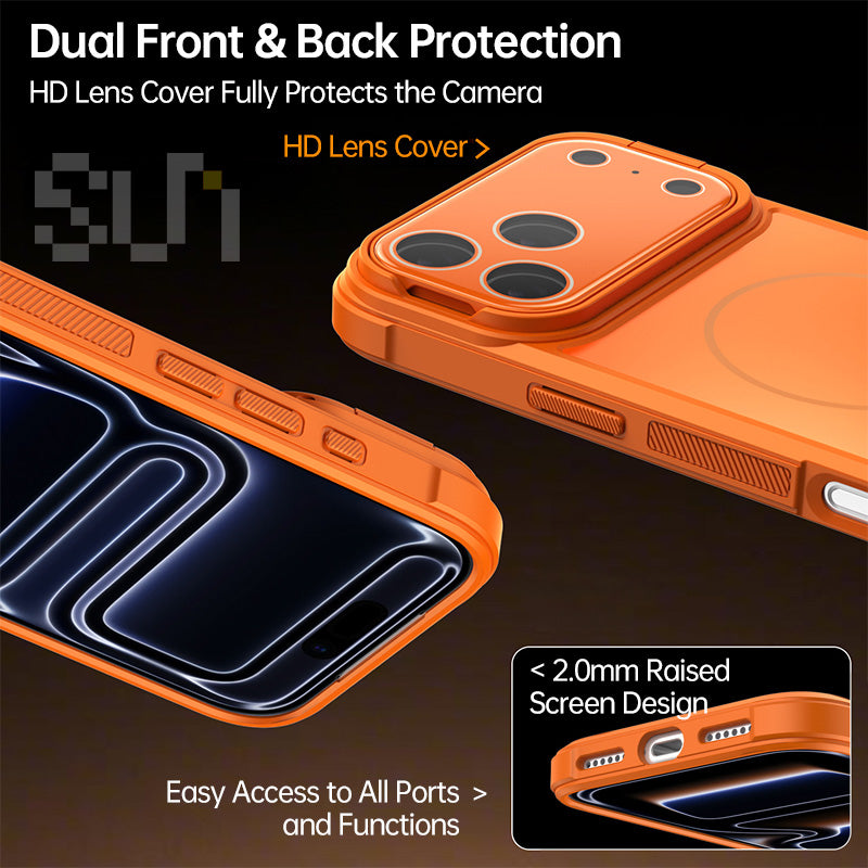 CASESUN Dual front and back protection with full lens cover for iPhone 17 Pro Max protective case