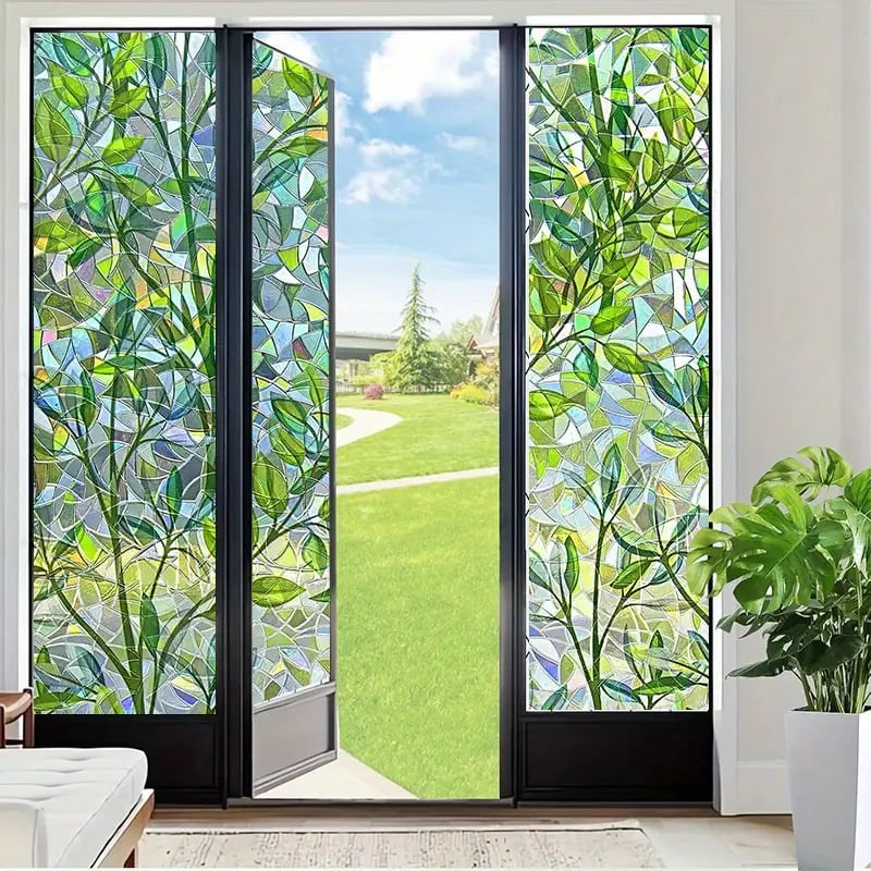 🔥hot Sale 49% Off -🌈floral Stained Glass Window Film Uv Blocking-soft Privacy-rainbow Light Effect
