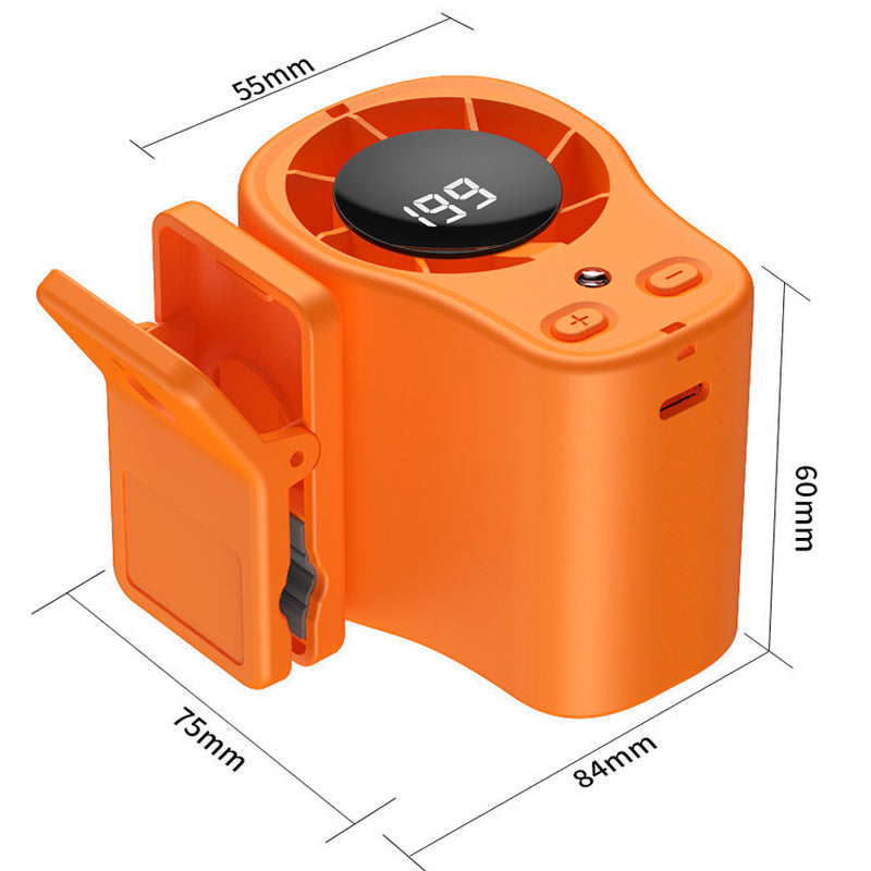 🌬️ Turbo Portable Fan with LED Display – Rechargeable Cooling Fan