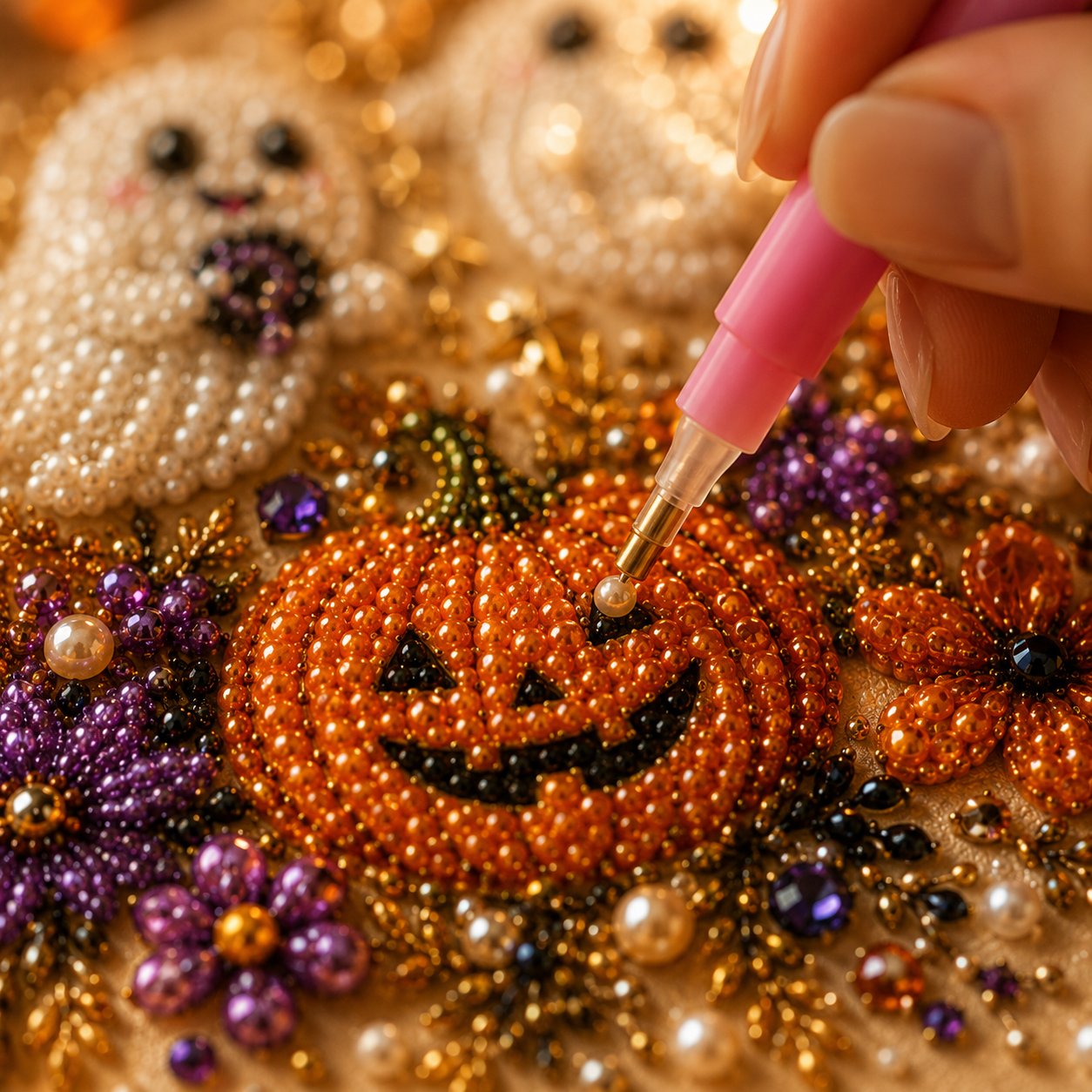 Halloween Ghost Pearl Art DIY Kit