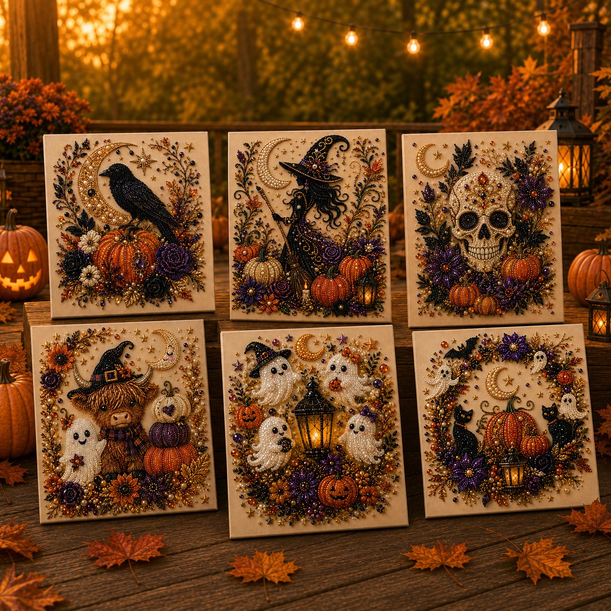 Halloween Ghost Pearl Art DIY Kit
