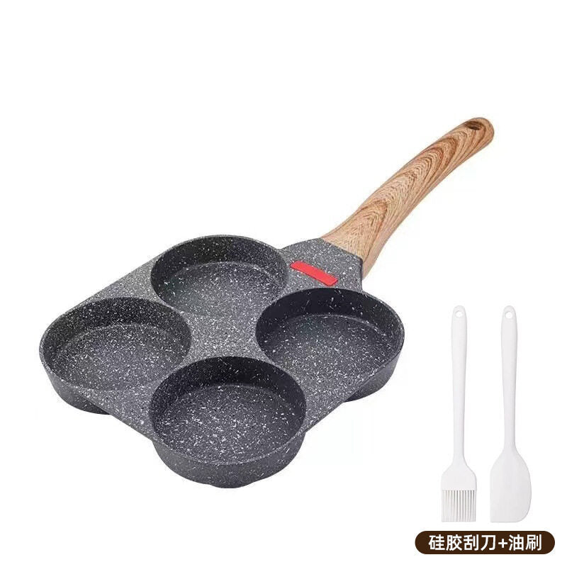 🔥last Day Discount🔥🍳non-stick Egg Frying Pan, 4 Holes Skillet With Handle🍳