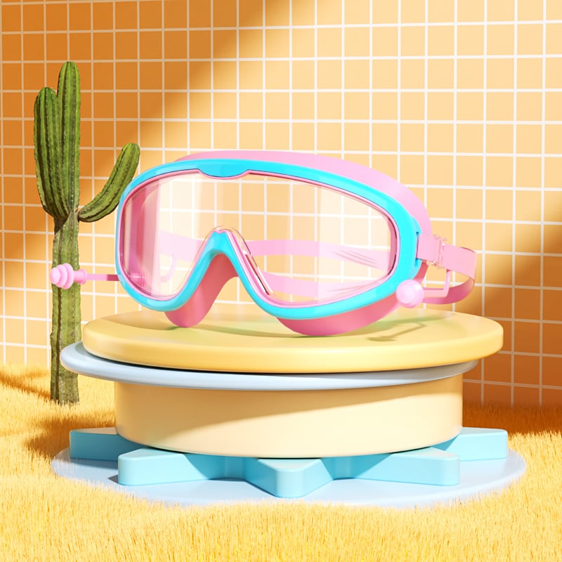 🔥Limited time offer 🔥HD children's large frame waterproof and anti-fog swimming goggles